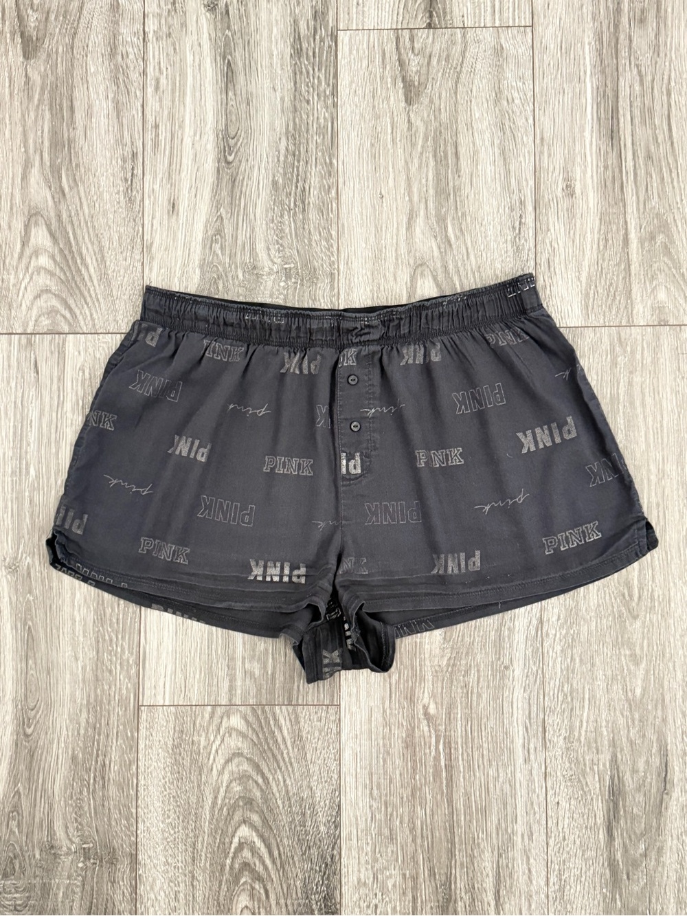 PINK VS Black Logo Lounge Shorts